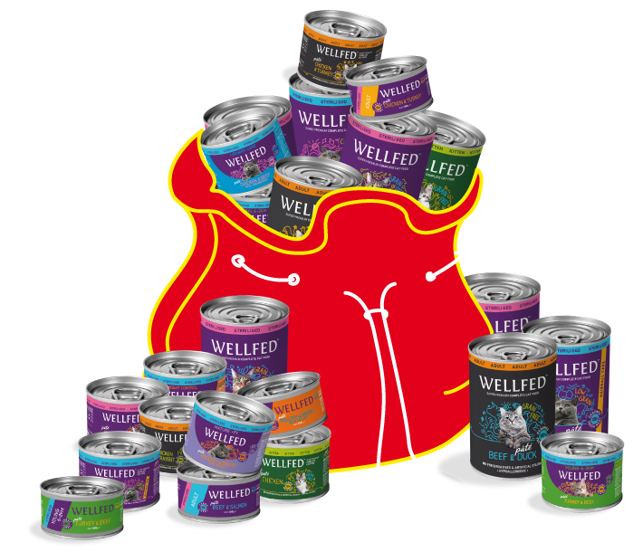 wellfed product packages cat wet food